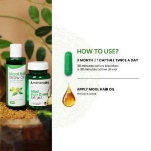 4 Mool Hair Growth Oil and Capsule For Strong & Healthy Hair Growth