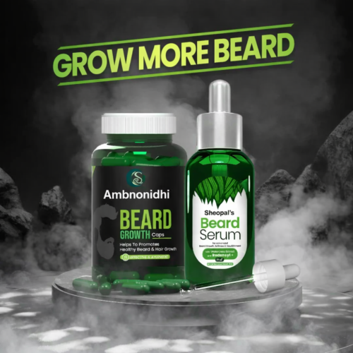 Beard Growth Serum and Capsule for Strong & Healthy Beard Growth